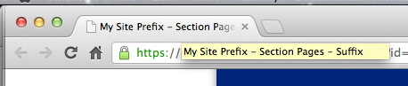 Browser title display